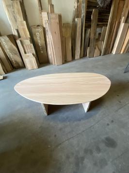 Salon table made of Douglas fir wood